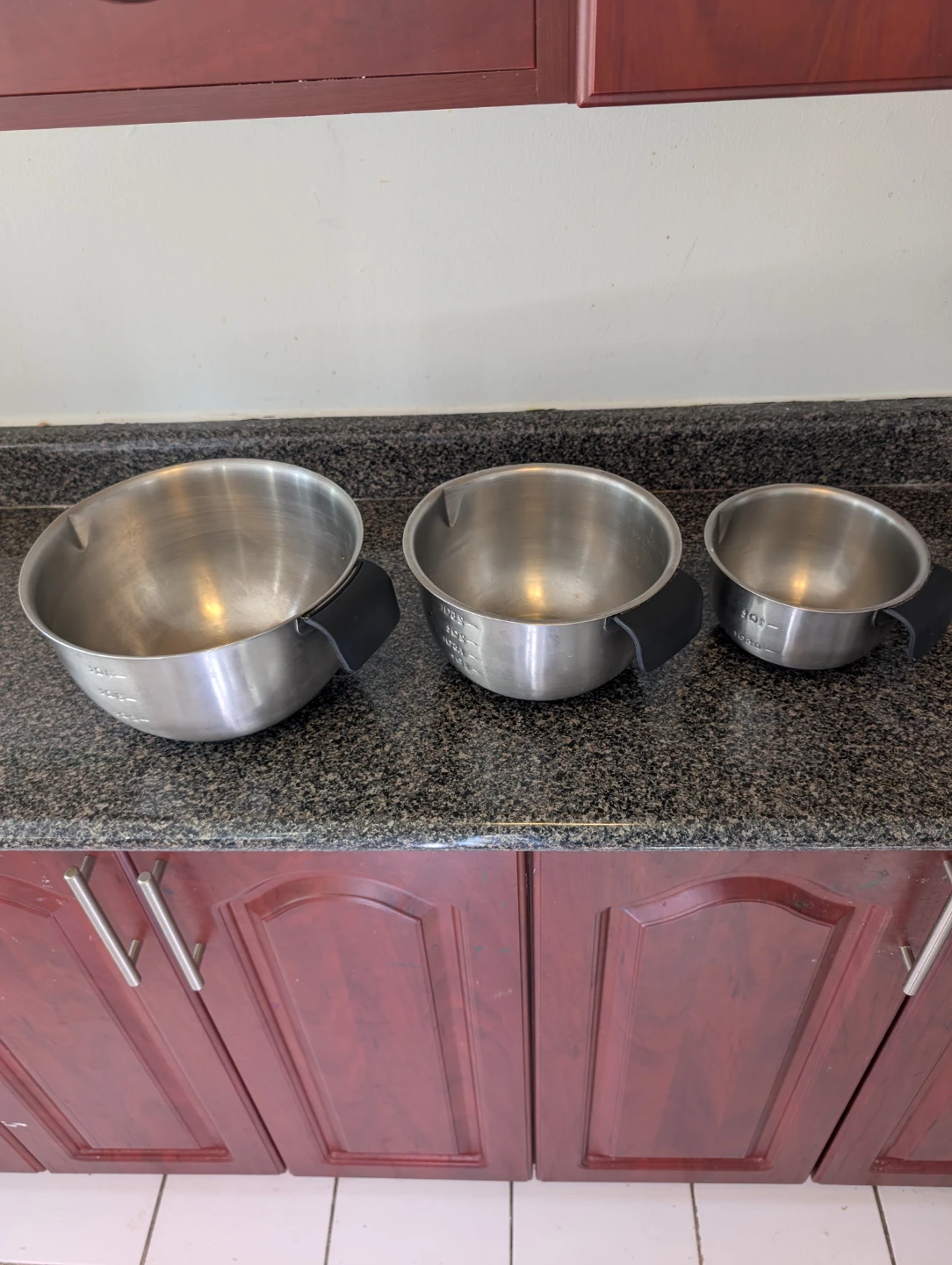 Stainless Steel Mixing Bowls with Handles - Set of 3
