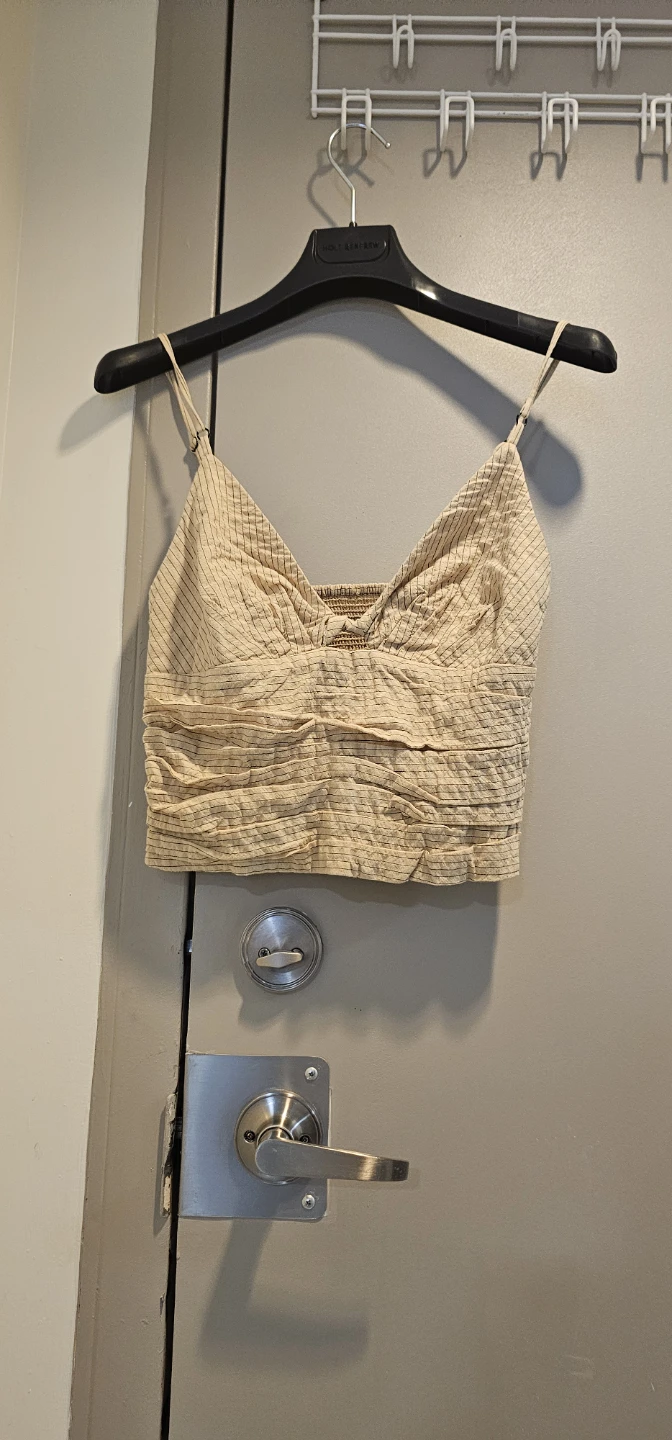 Zara Striped Ruched Camisole Top