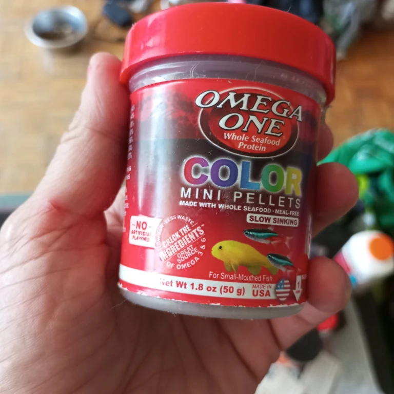 Omega One Color Mini Pellets Fish Food 1.8 oz