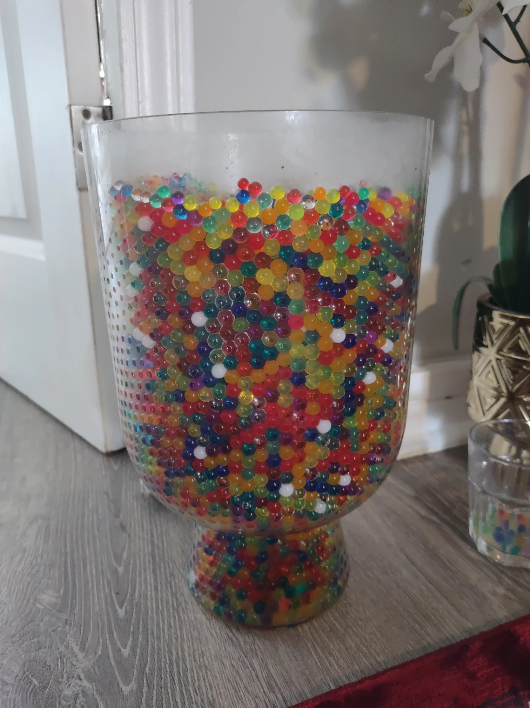 Large Clear Glass Vase or Candle Holder