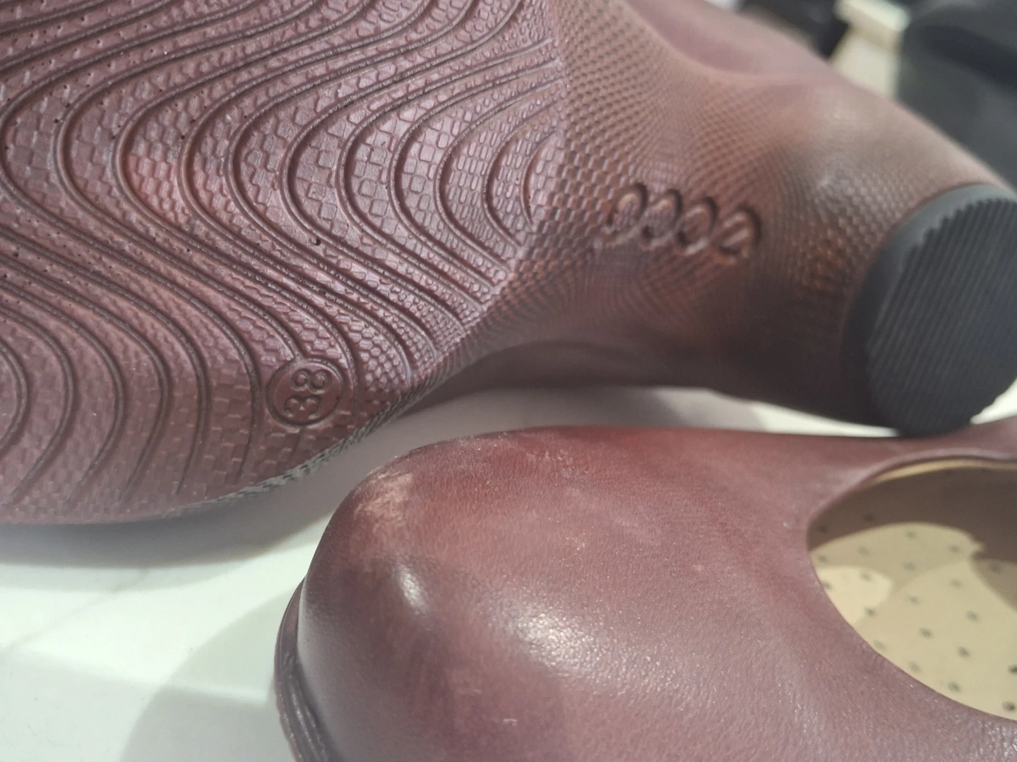 ECCO Burgundy Leather Mary Jane Shoes - photo 5