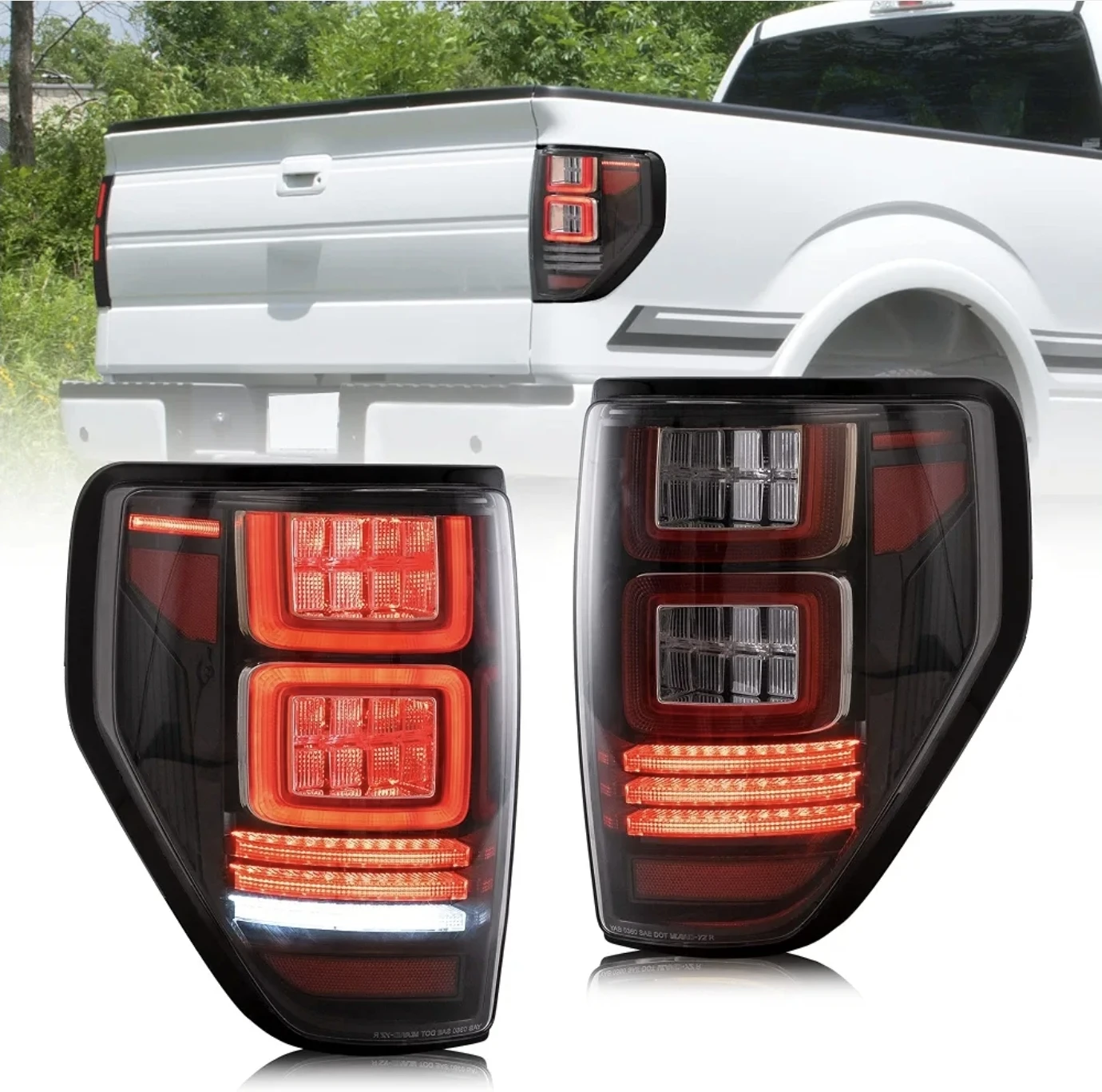 Black LED Tail Lights for Ford F-150 (2009-2014) - photo 2