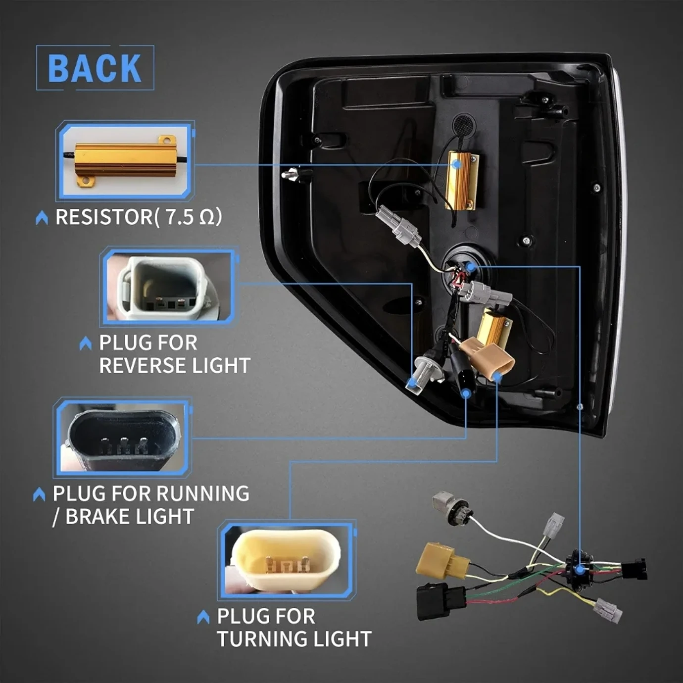 Black LED Tail Lights for Ford F-150 (2009-2014) - photo 4