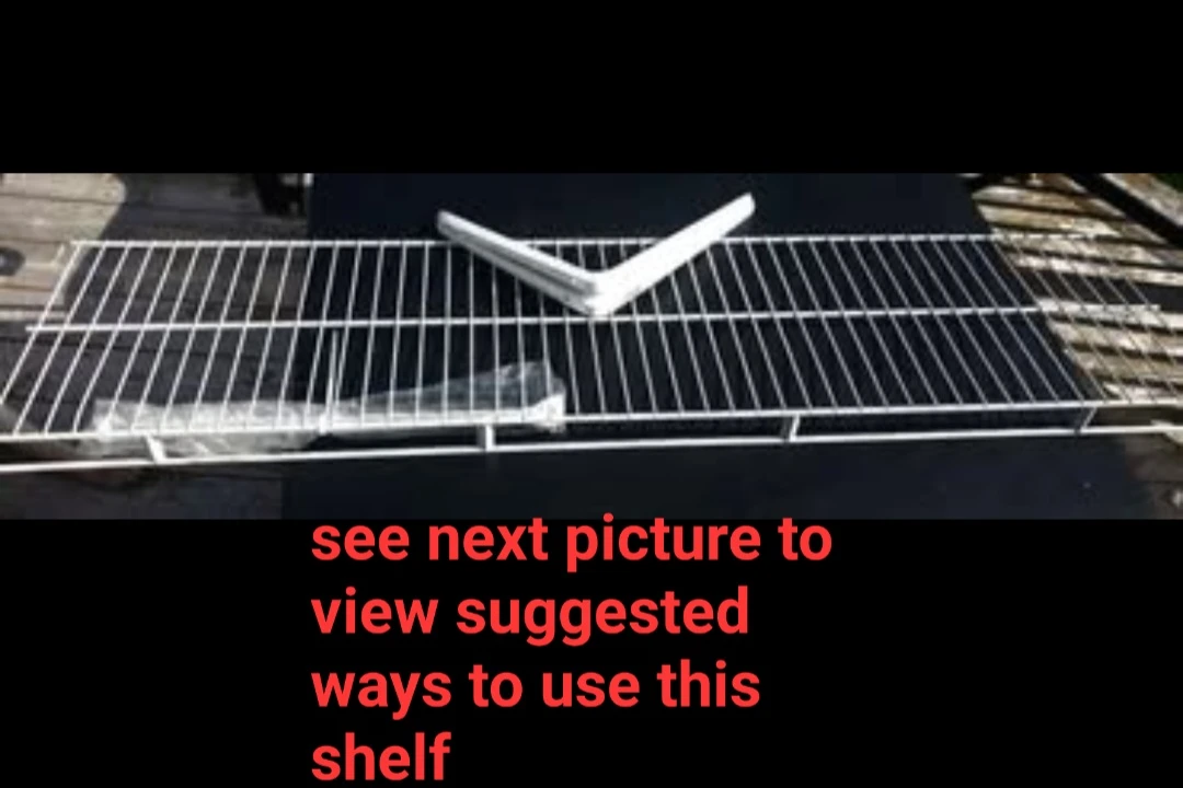 White Wire Closet Shelf with Brackets (good for many rooms)