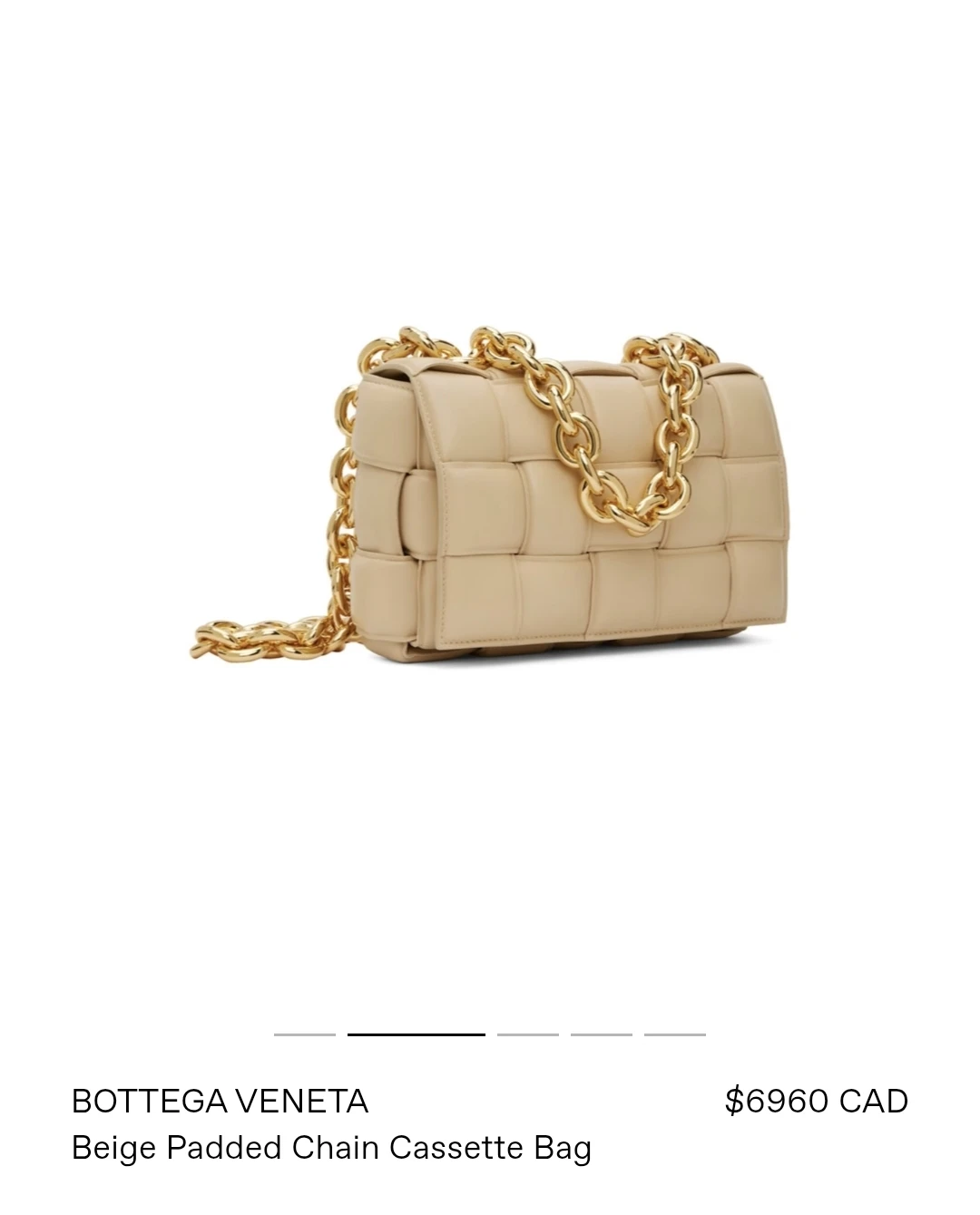 Bottega Veneta Beige Padded Chain Cassette Bag - photo 4