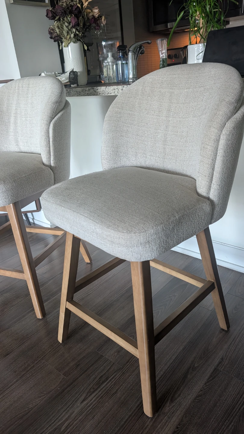 Set of 2 Padded Swivel Bar Stools - photo 3