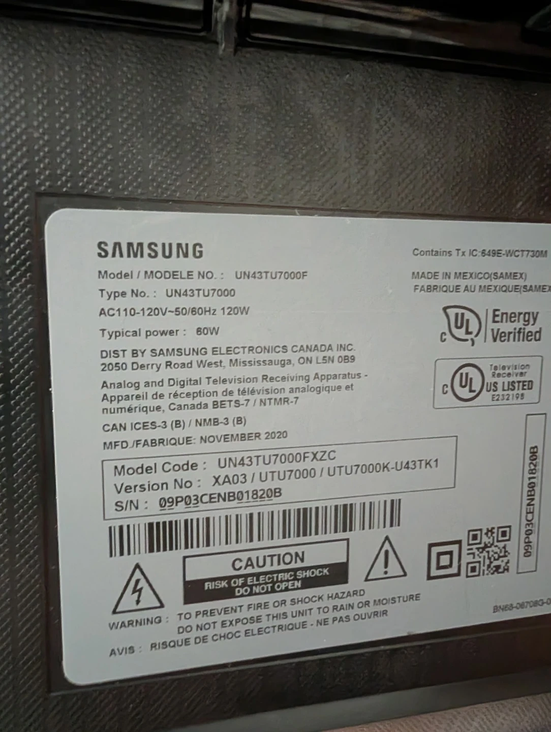 Samsung 43-inch Smart TV