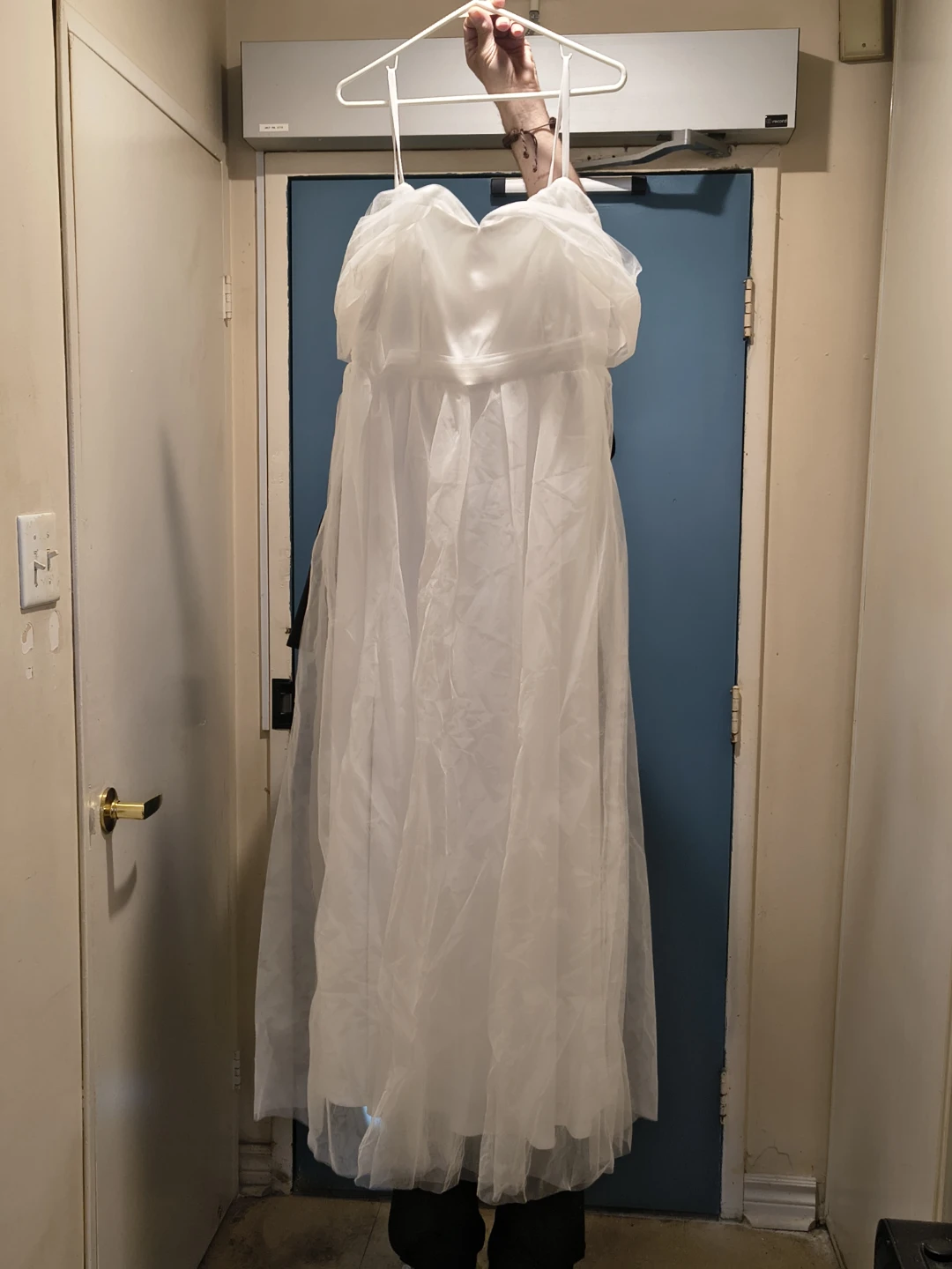 Wedding dress.  White Sheer Tulle Dress 1XL