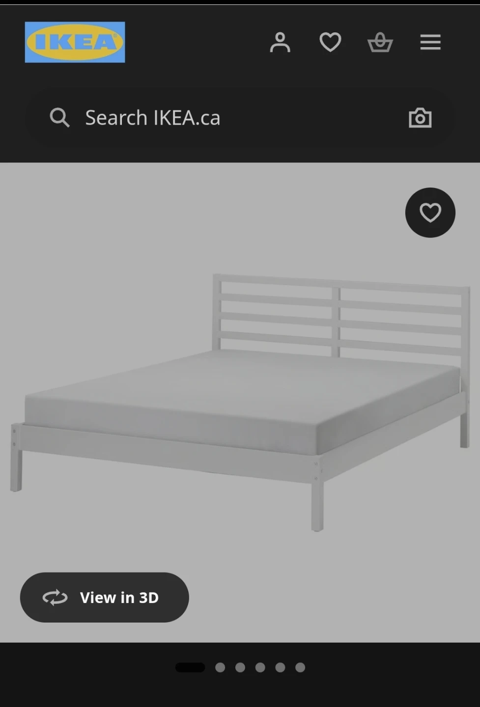 IKEA White Wooden Bed Frame - Queen Size  with bamboo mattress - photo 2
