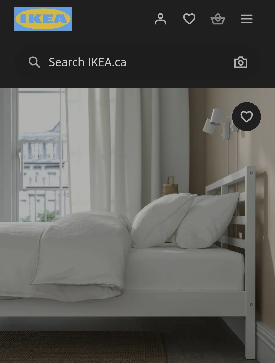 IKEA White Wooden Bed Frame - Queen Size  with bamboo mattress - photo 3