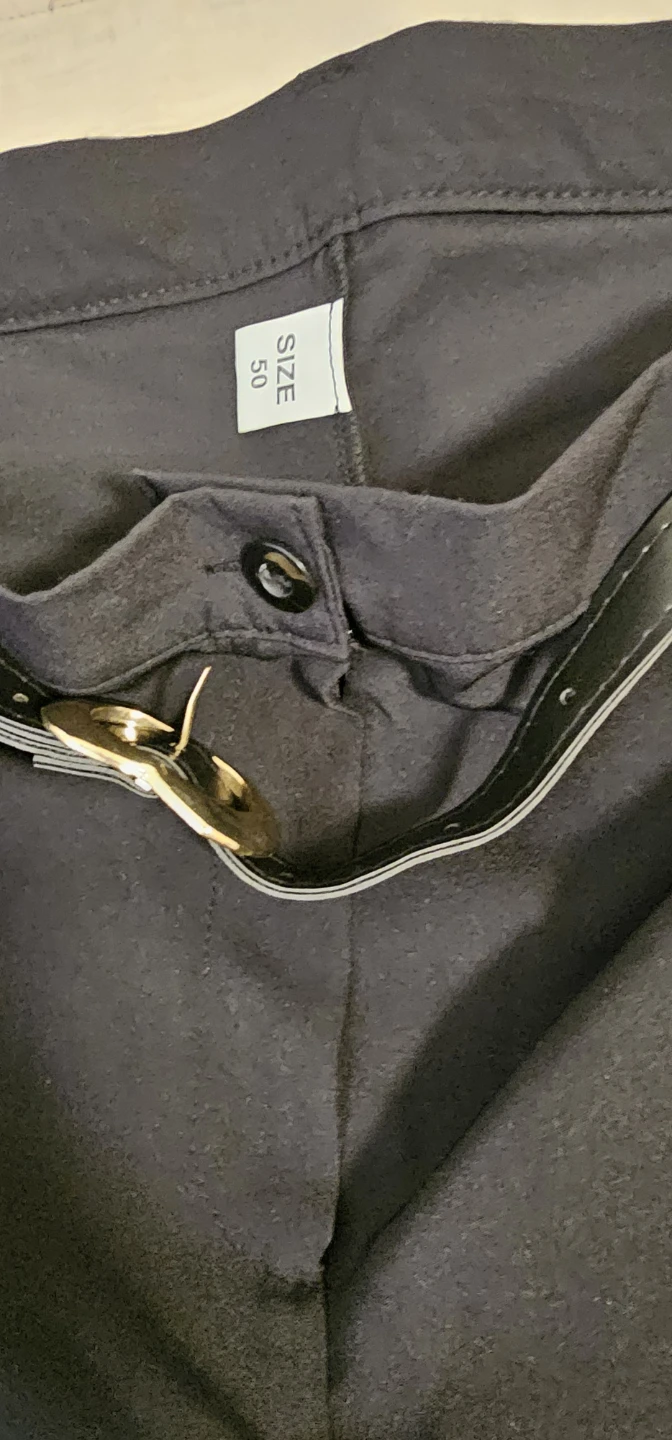 Black Pants with Belt - Size 50