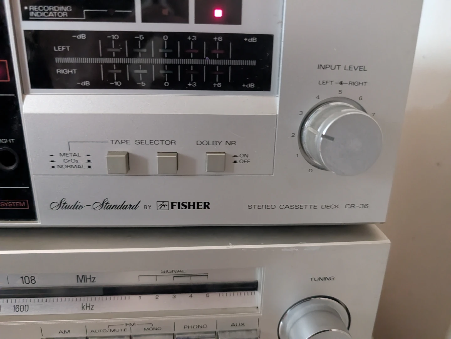 Fisher CR-36 cassette deck, RS-90 am/fm receiver AS IS - photo 3