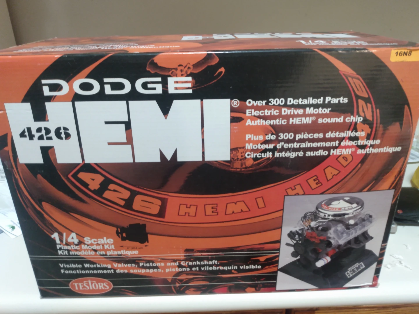 Testors Dodge 426 Hemi 1/4 Scale Plastic Model Kit - photo 3