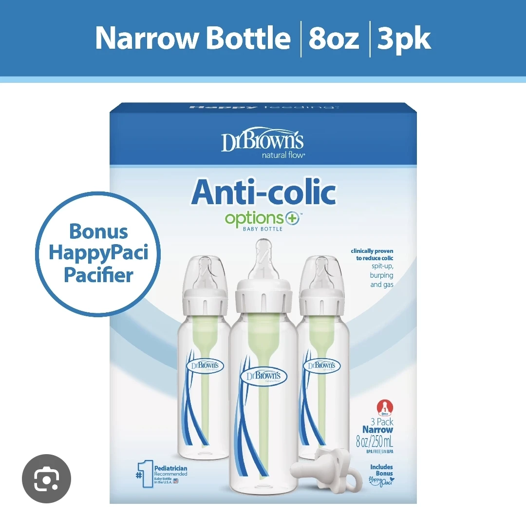 Dr. Brown's Anti-Colic Narrow Baby Bottles - 8oz, 3pk