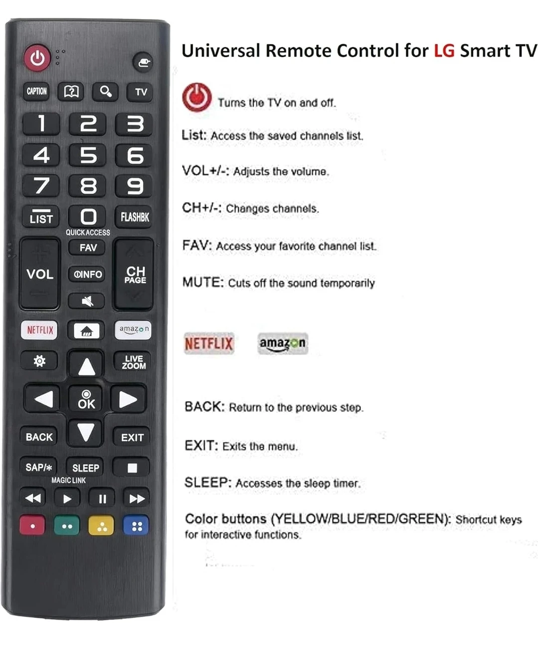 Universal Remote Control for LG Smart TVs - photo 4