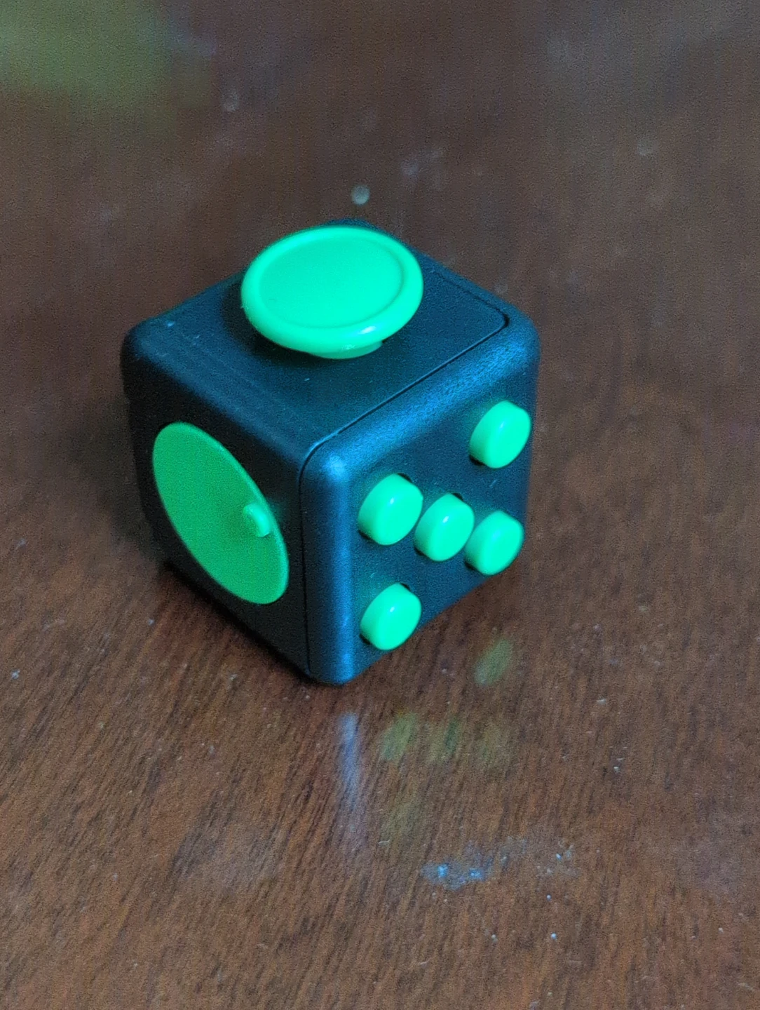 Black and Green Fidget Cube