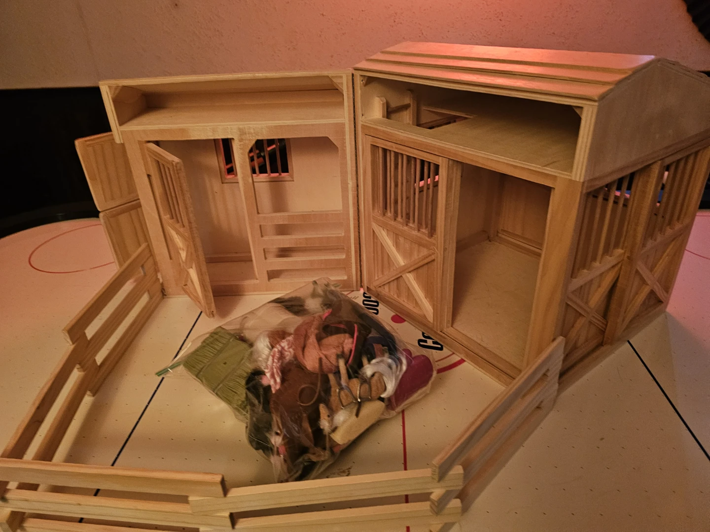 Wooden Toy Barn with Fence and Accessories - photo 3