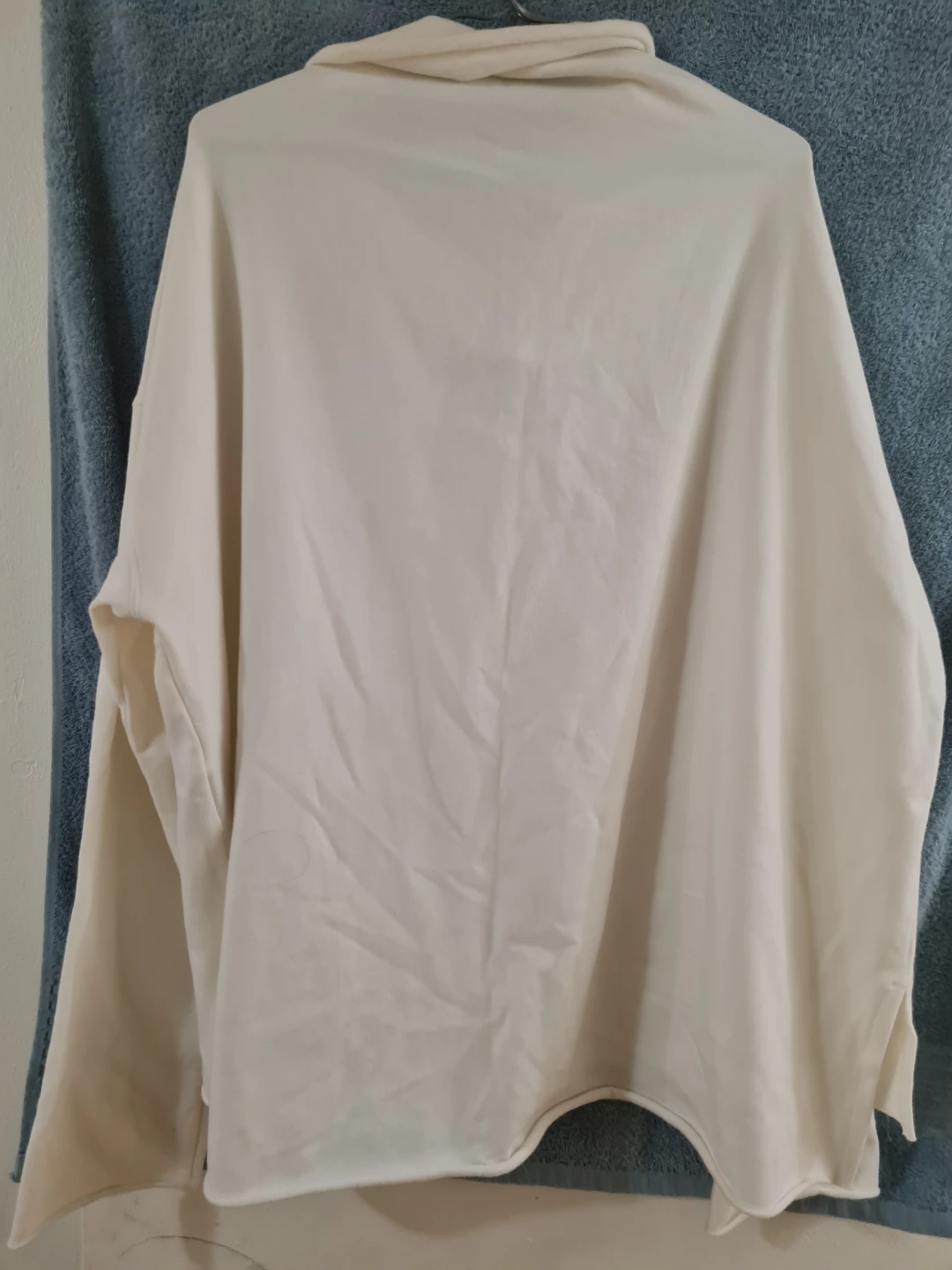 White Cowl Neck Long Sleeve Top - photo 2