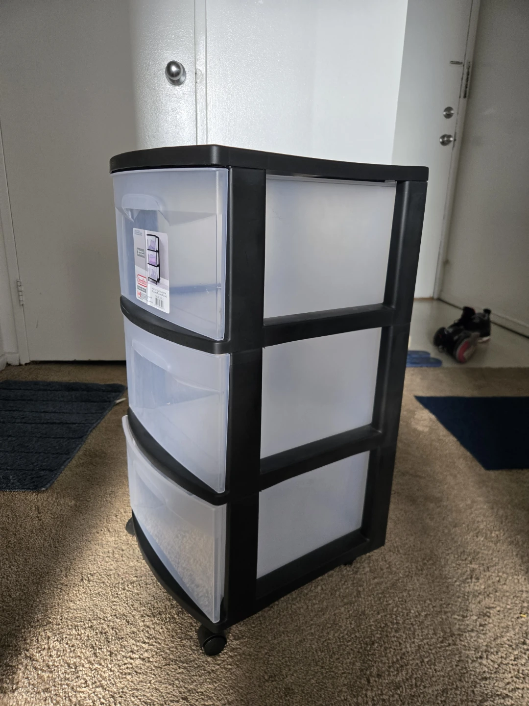 Sterilite 3-Drawer Plastic Rolling Storage Cart