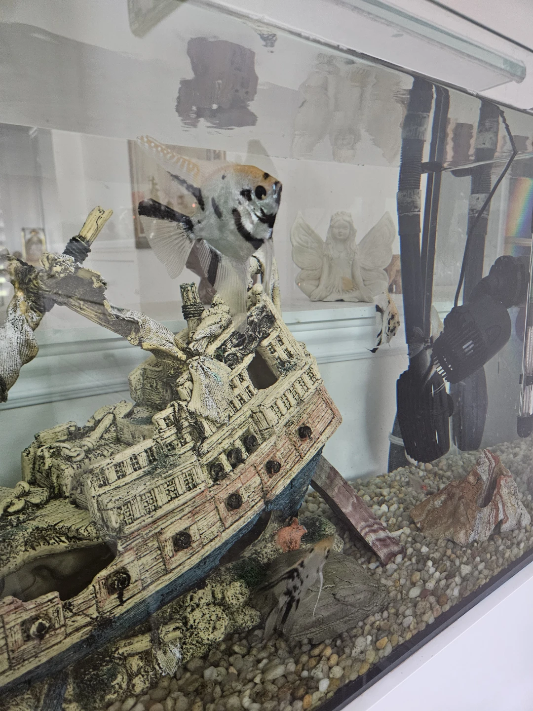 Aquarium Shipwreck Decoration with Filter - photo 5