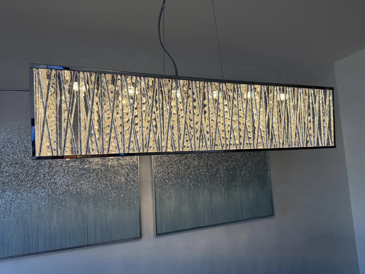 Rectangular Crystal Chandelier