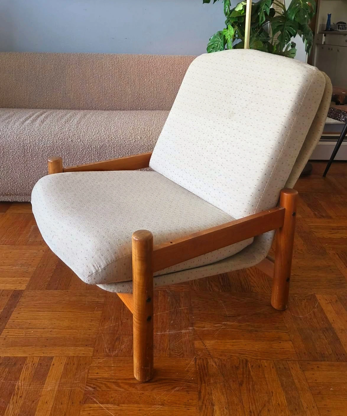 MCM Solid Teak Accent Arm Chair (Delivery Available)