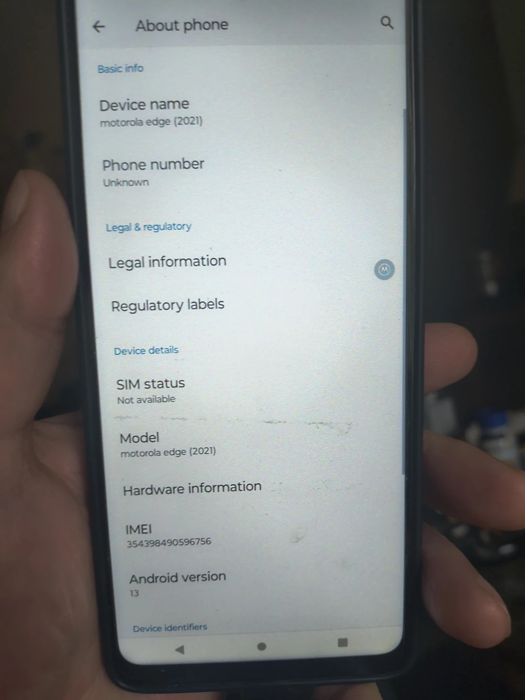 Motorola Android cellphone - photo 2