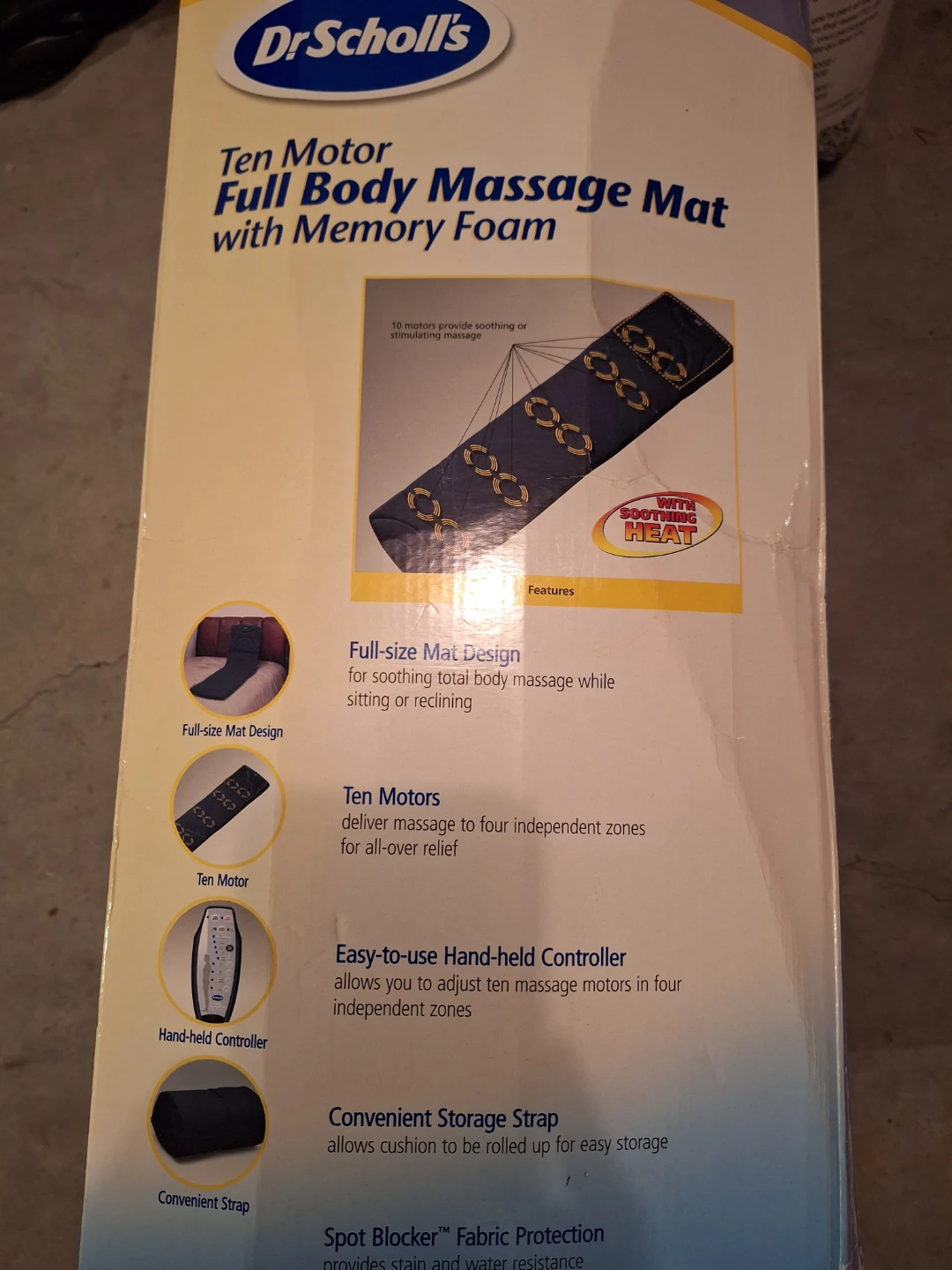⚽Dr. Scholl's Ten Motor Full Body Massage Mat with Memory Foam - photo 3