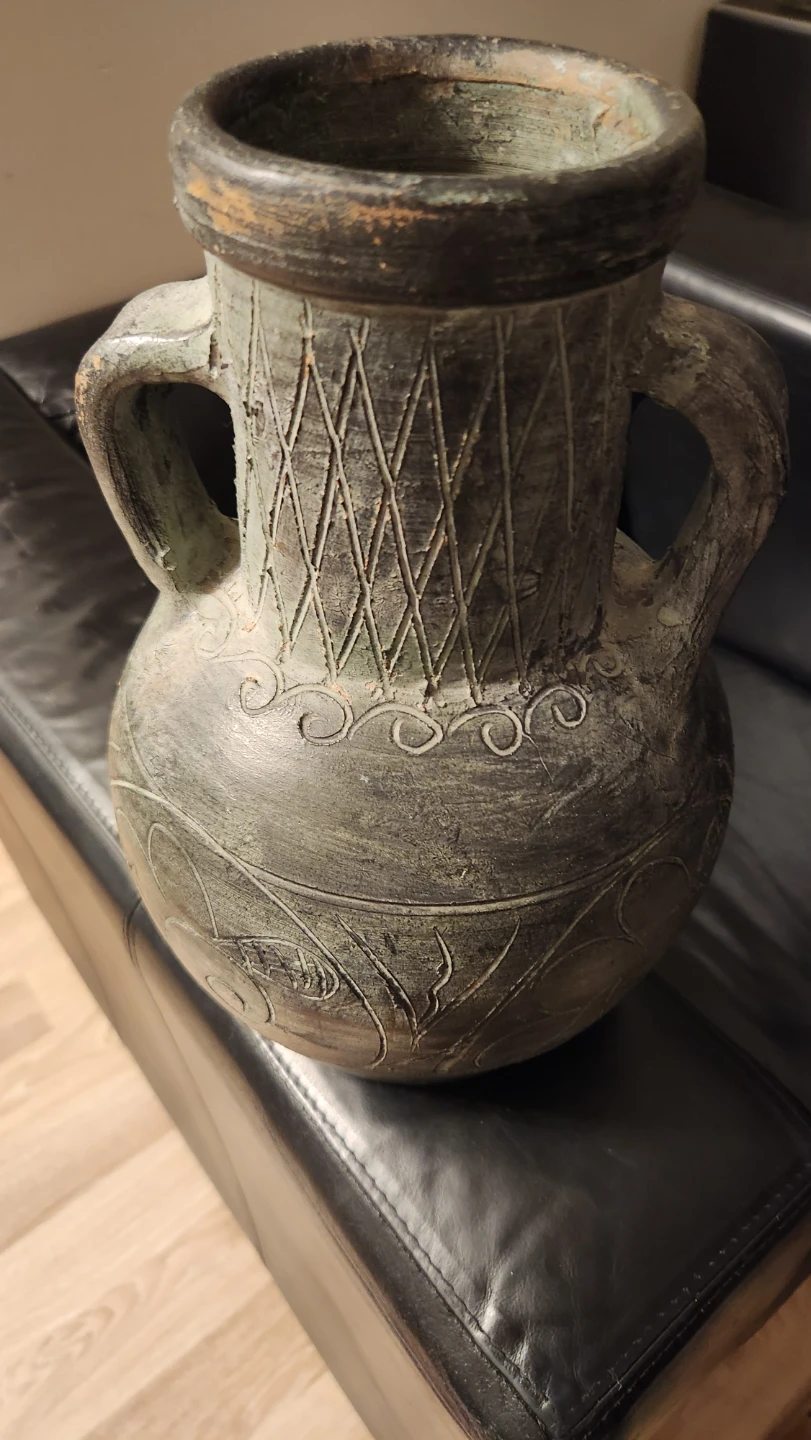 Decorative Two-Handled Amphora Vase