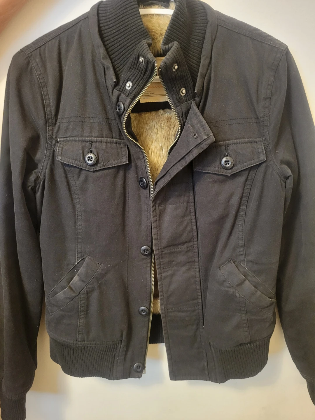 TNA Bomber Jacket with Faux Fur Lining - photo 3