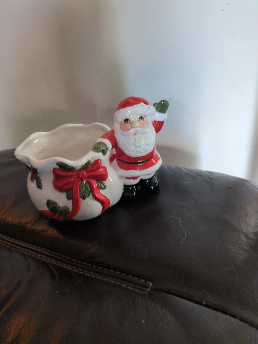 Ceramic Santa Claus Candy Dish