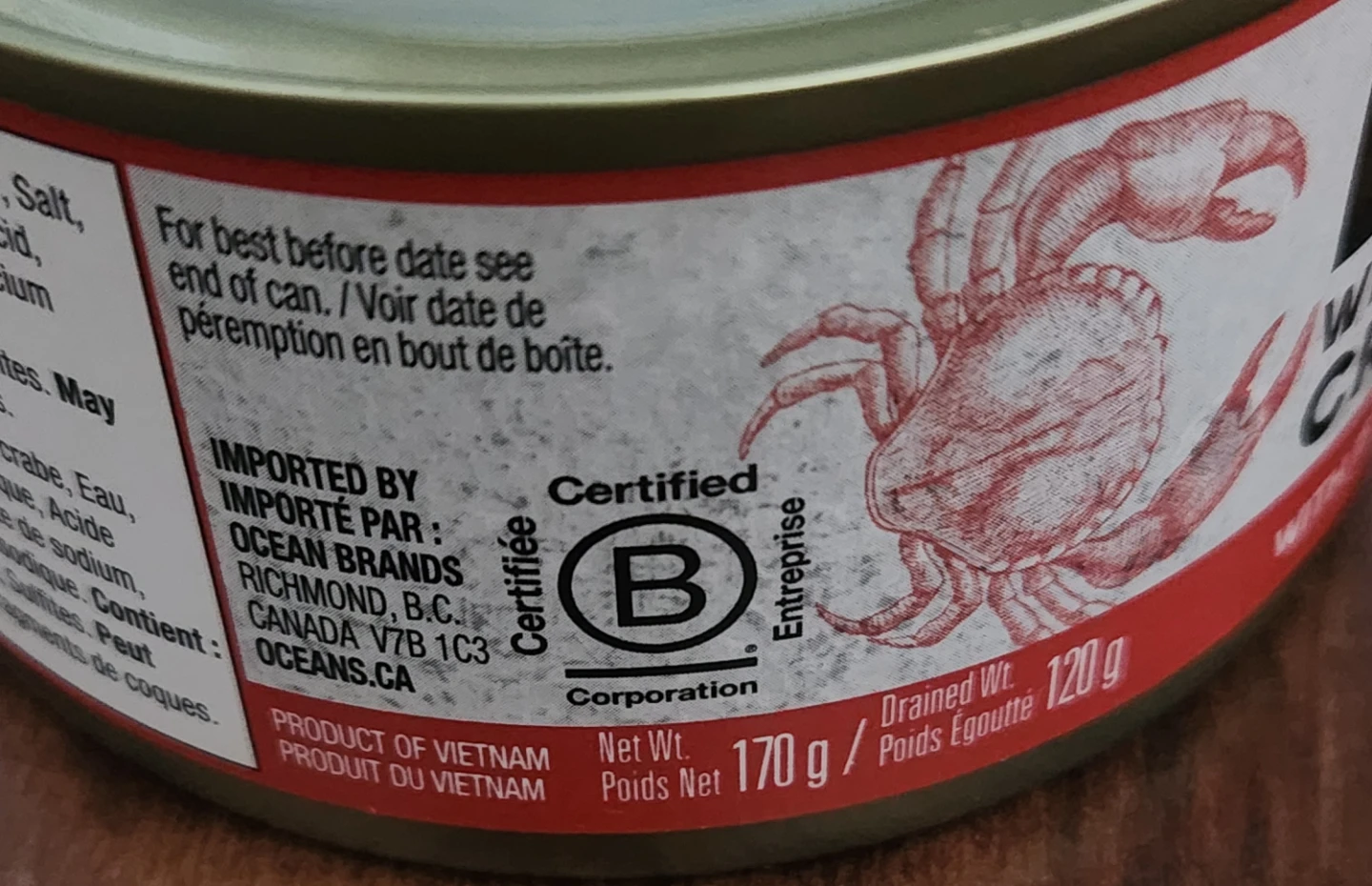 ⚽️ Ocean's canned Wild Crab Meat 120g - photo 3