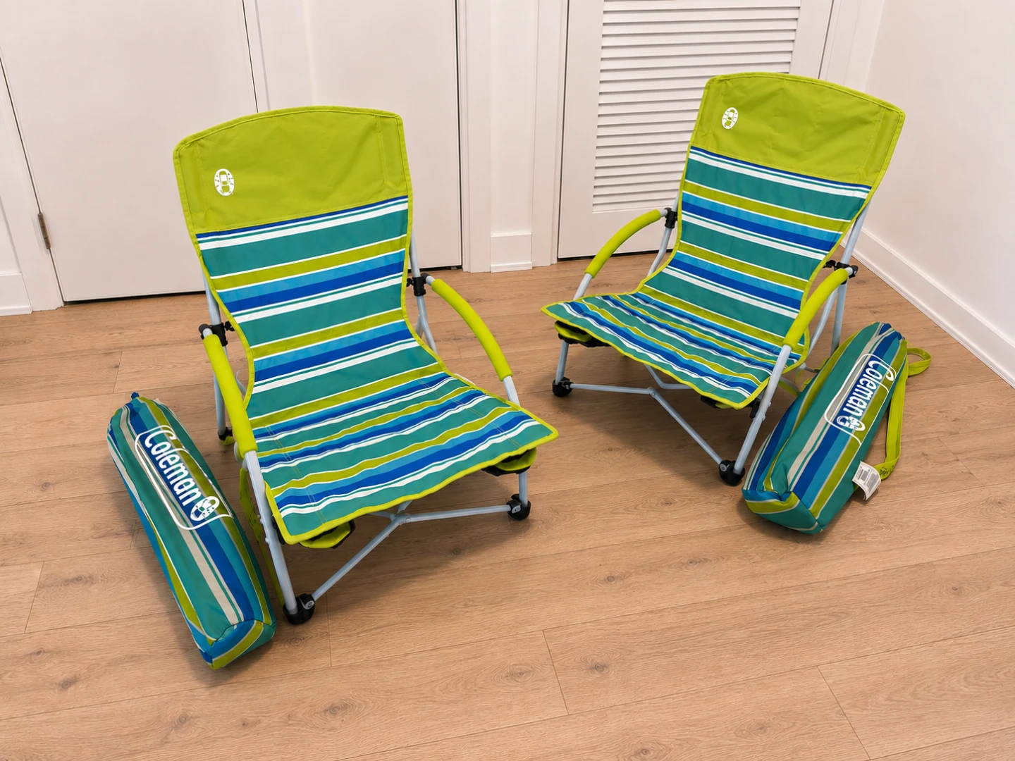 Coleman Beach Chairs (Set of 2) with Carrying Bags
