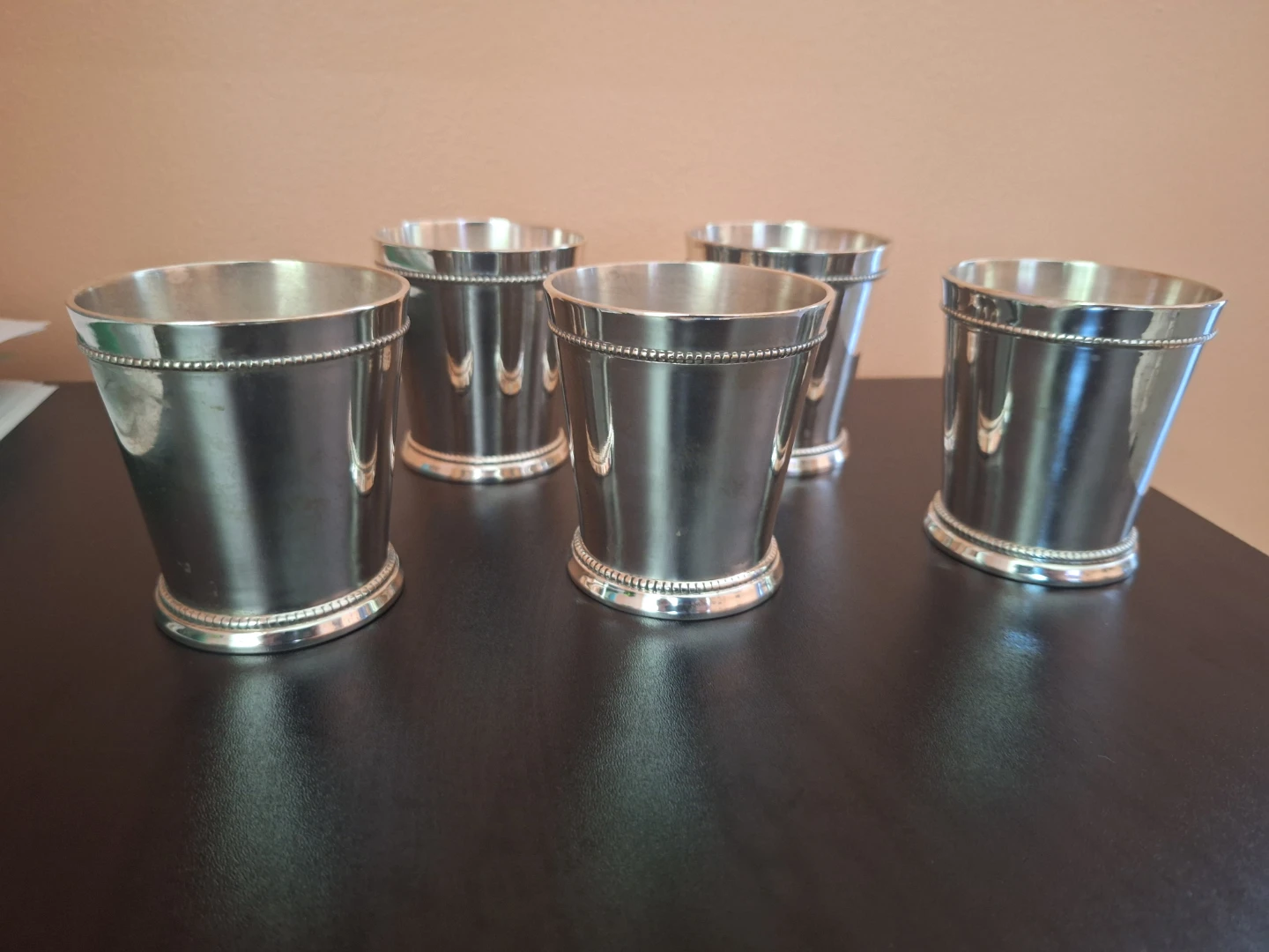 Set of 5 Silverplated Mint Julep Cups