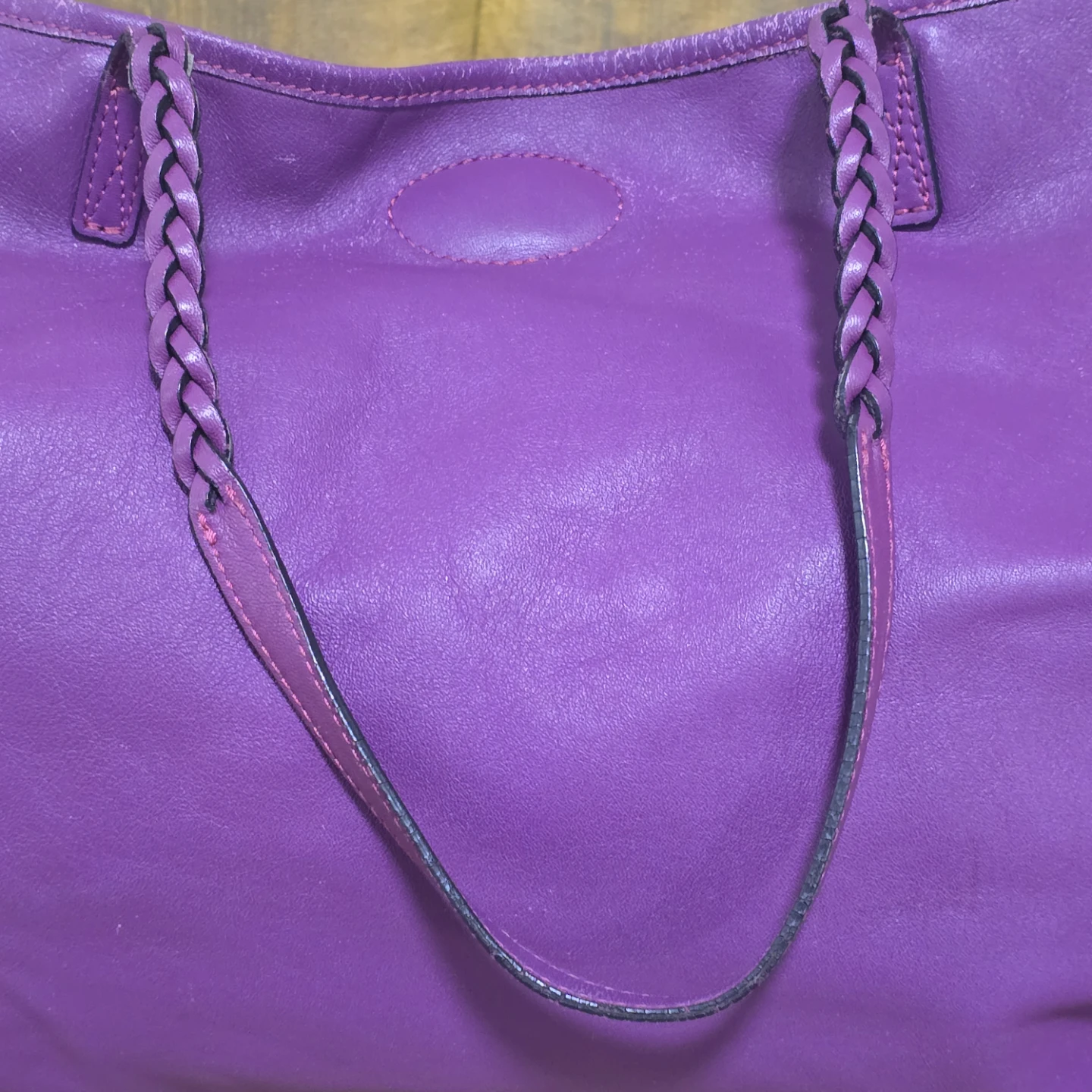 Mulberry Purple Leather Tote Bag - photo 4
