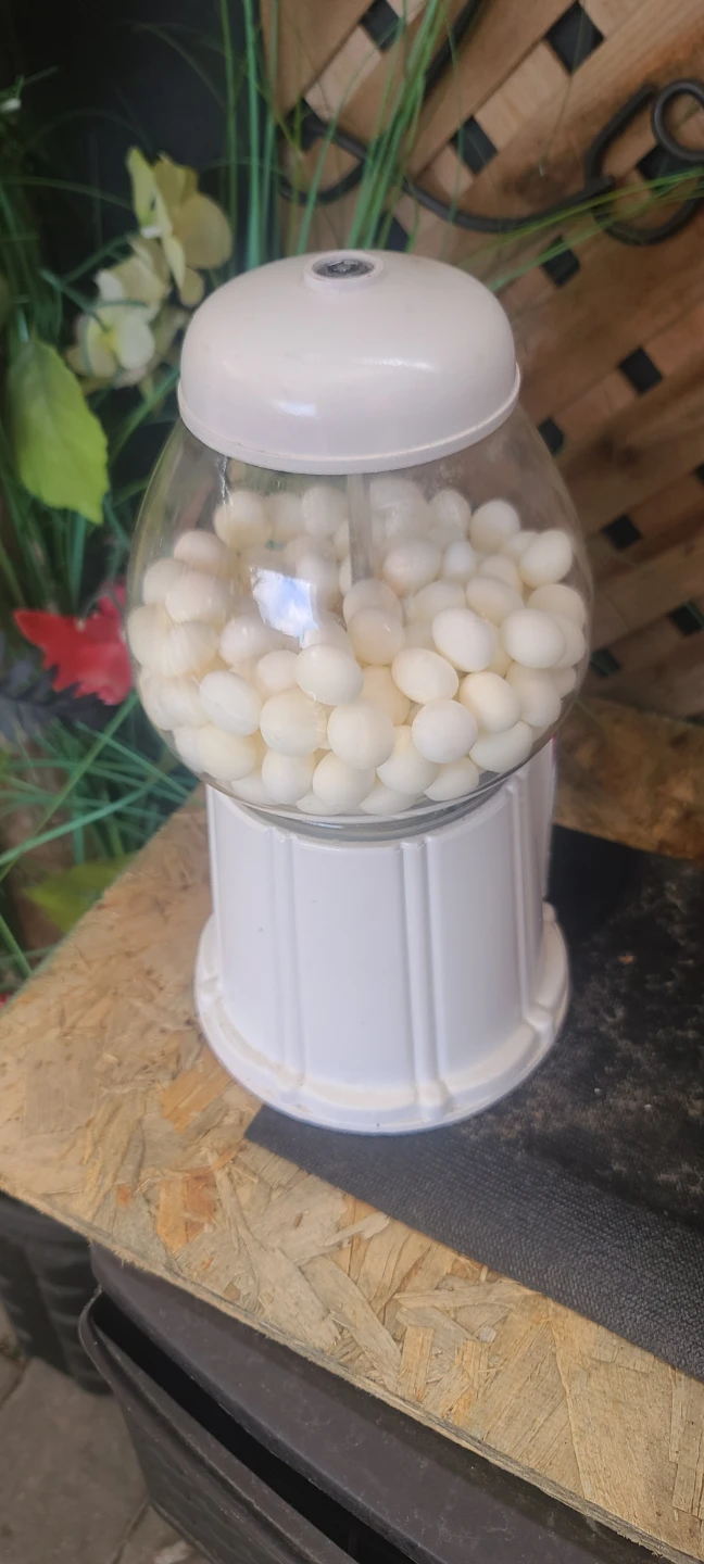 White Gumball Machine with Candies - photo 3
