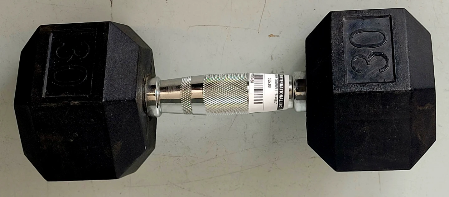 30LB Single Rubber Dumbell (27910468)