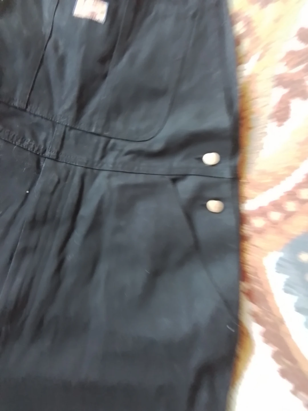 Vintage Buckeye Black Cotton Canvas Bib Overalls (Size 34) - photo 5