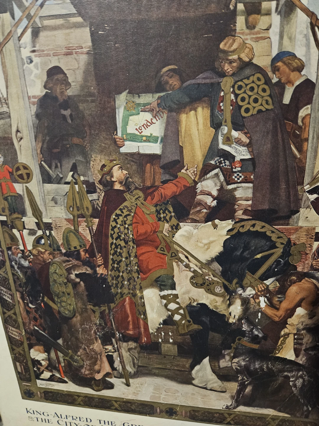 King Alfred the Great Rebuilding the Walls of London Print - photo 5