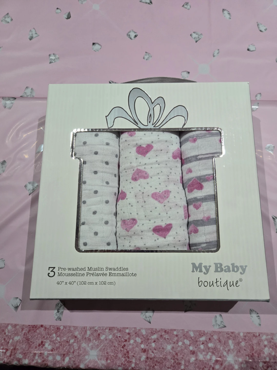 My Baby Boutique Pre-washed Muslin Swaddles (3-pack)