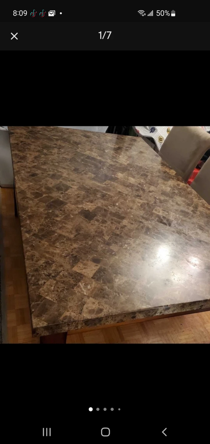 Marble Dining Table with 4 chairs - photo 2