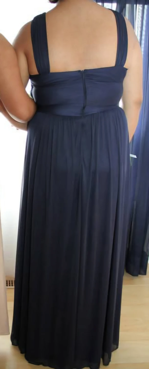 Navy Faux Diamond & Pearl Formal Dress - photo 2