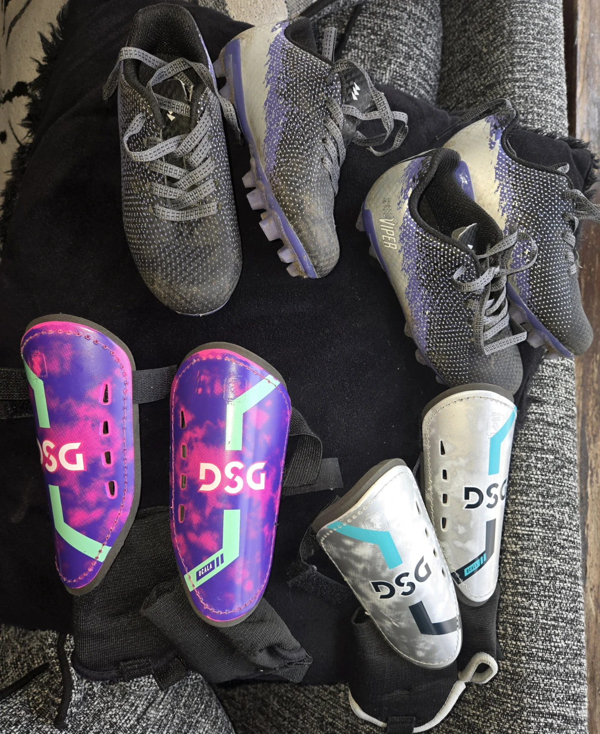 DSG Soccer Cleats and Shin Guards