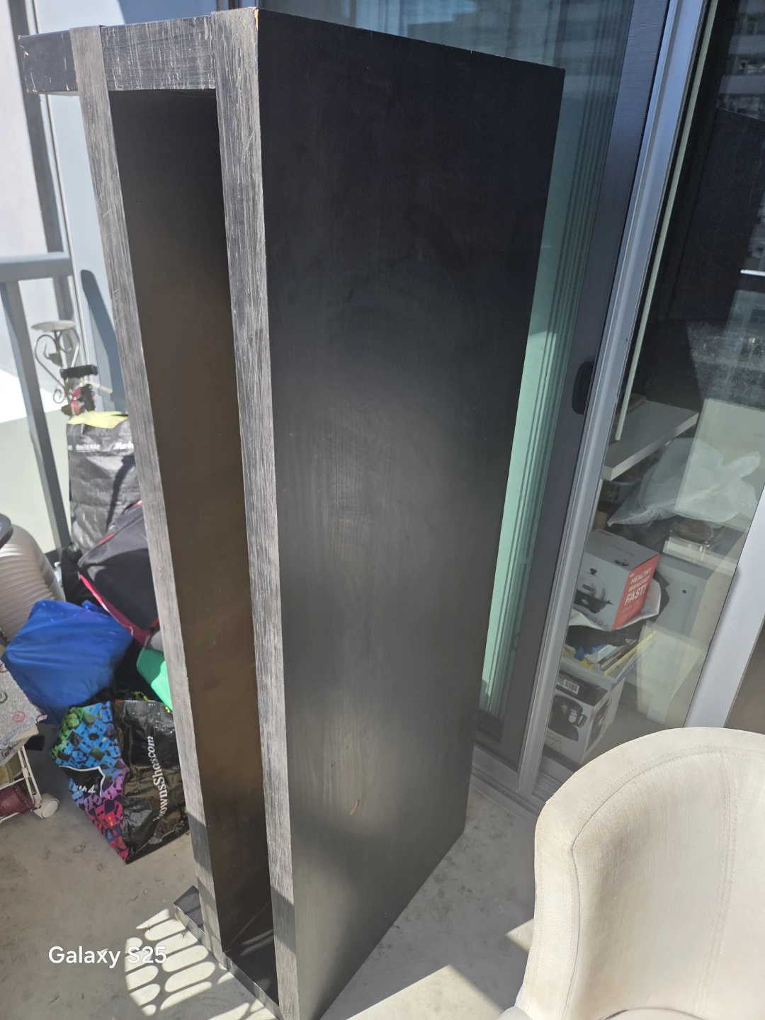 Black Wooden Storage Bench - photo 3