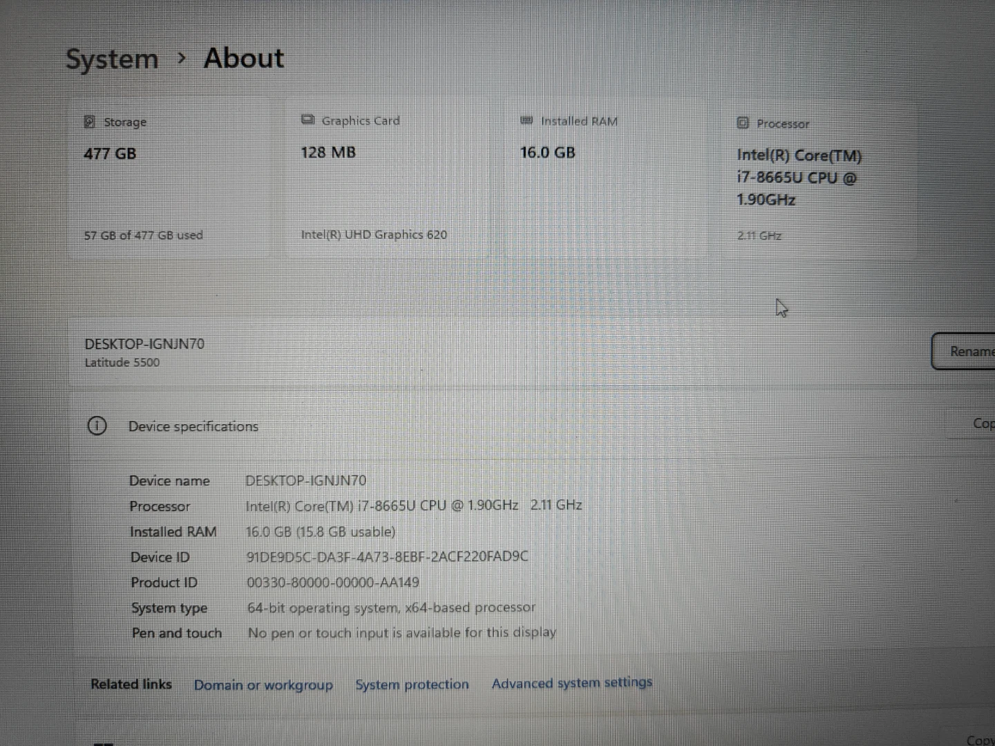 Dell Latitude 5500 Laptop