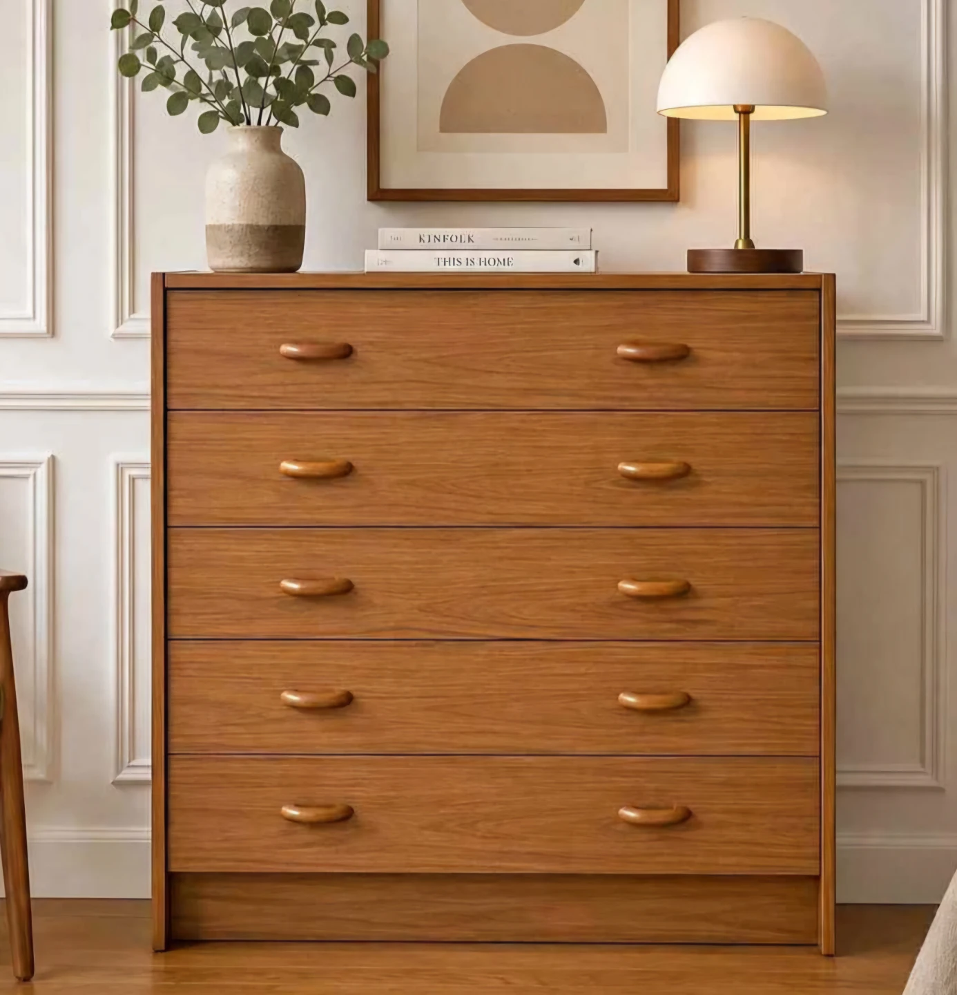 MCM Teak Tallboy Dresser With 6 Storage Drawers - photo 3