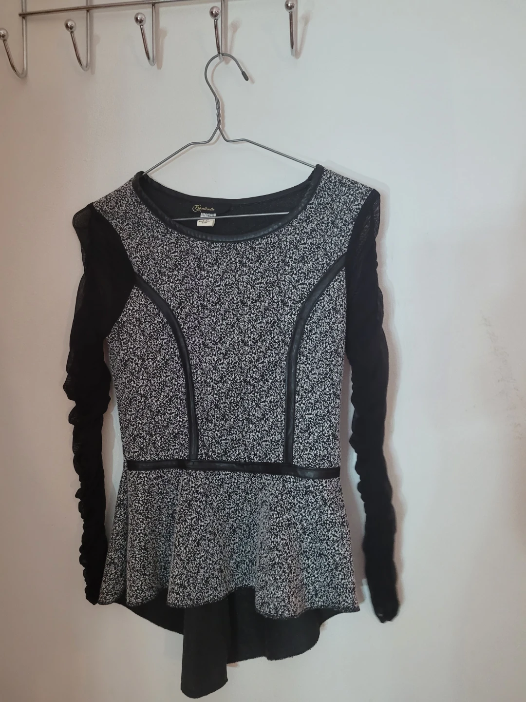 $10 Belle Isle Peplum Top - sheer sleeves