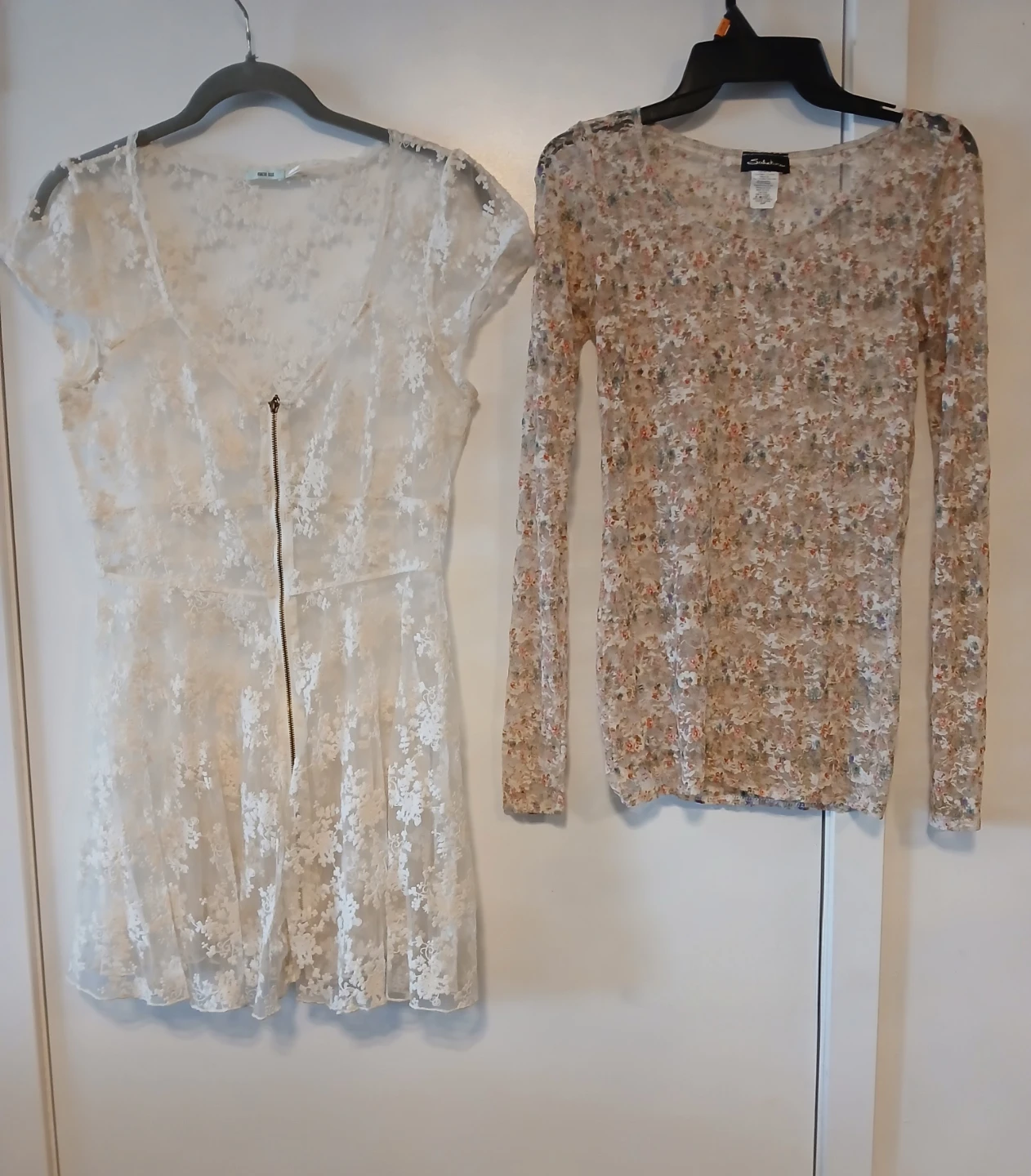 Full  Lace Dress in Medium and Full Lace Top in Small.