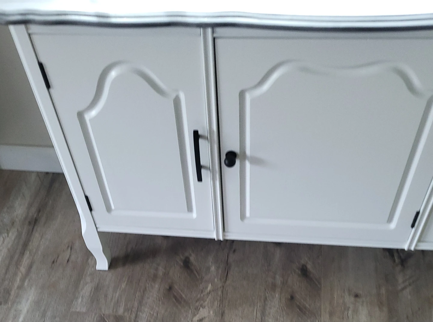 White Buffet/Sideboard with Grey Top - photo 3