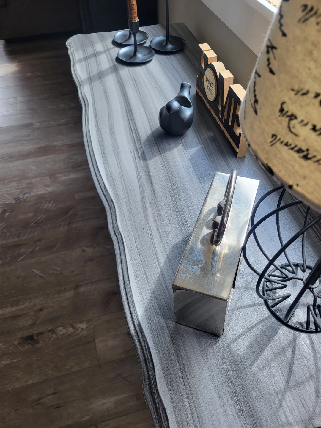 White Buffet/Sideboard with Grey Top - photo 4